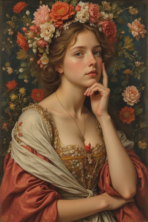 #renaissance #girl #youngwoman #contemplative #olive-skinned #mediumbreasts #regal #artistic #historicalart #beautifulmural #classic #vitruvianman #floraldress #intellectual #softlighting #frescoart #cultural #beauty #mystery #timeless #portraiture #warrior #emotion #grace #elegant #artisanal #eyecontact #splendor #history #introspection #luminous #charming #serenity #historicalicon #impressionist #feminine #powerful #flourishing #wonderland #delicate #airy #evocative #mesmerizing #captivating #creative #story #dreamlike #visionary #adorned #stylized