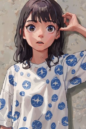 1girl, patterned shirt, score_9, tag1 ,  FLTA