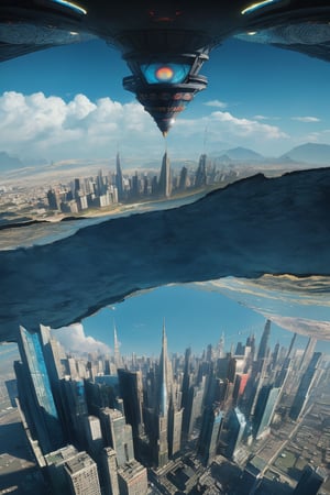 multiple,flip,fold,mirror,spiral,split,distortion,kaleidoscope,another dimension,(science fiction: 1.4),(fantasy: 1.4),semi realistic,concept,city,break the rules,instagram picture,no humans,fold city,wide shot,detail processing,extremely excellent composition,8k Ultra HD, Multi-Layered Textures,visual appeal,Inception(movie),Doctor Strange(movie),