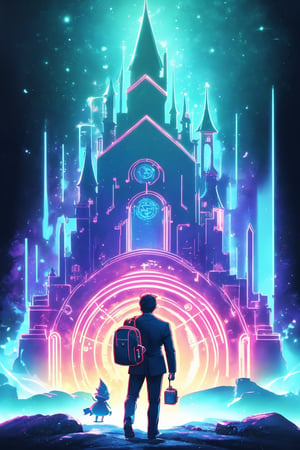 score_9,score_8_up,score_7_up,glowing outlines,Magical POP Illustration,game style,different world style,female businessman,extra large backpack,fantasy background,extremely excellent composition,chibi,glowing outlines,fantasy,dreamlike,concept,ancient,