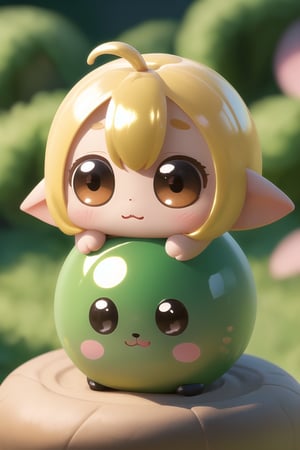 score_9,score_8_up,score_7_up, ,masterpiece,4K,best quality,(chibi,cute,kawaii),cute shape,trembling,other,(cute expression),((no humans)),miniature garden,ultra-detailed,more detail,big ears,big eyes,soft,round,(shiny kitchen knife),