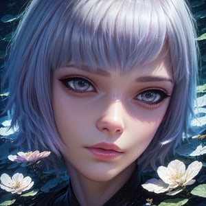 (score_9,score_8_up,score_7_up), ,(close up shot of face),(white hair),solo,best quality,delicate face,detailed facial features,detailed eyes,a bit cute,beautiful,gray eyes,short hair,TY,BYK,