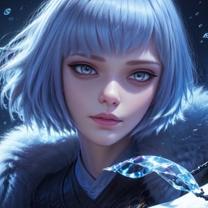 (score_9,score_8_up,score_7_up), ,(close up shot of face),(white hair),(flowing light),solo,best quality,delicate face,detailed facial features,detailed eyes,a bit cute,beautiful,gray eyes,short hair,TY,BYK,