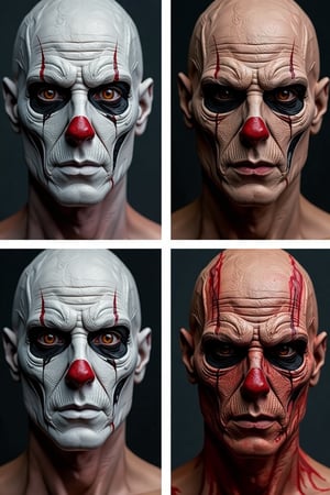 A character sheet showing six faces.
BREAK
Each Face shows a different style of halloween make up from very mild to very scary.  
BREAK
Extremely detailed, high-quality, hyper-realistic, masterpiece photography. very realistic. In frame, full length image, vibrant colors, sharp focus, depth of field, 32k photo, HDR, professional lighting, taken with Canon EOS R5, 75mm lens, soft focus, Professional Photoshoot Quality.,photorealistic,Halloween makeup