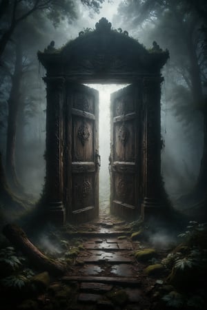 In a hidden corner of the circus, an ancient door carved from dark wood rises amidst the fog. On its surface, intricate engravings depict scenes of silence and contemplation, while a soft hum emanates from within. Those who dare to open the door discover a passage to a world where time stands still and thoughts become whispers in the mist.
