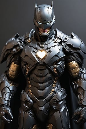 ironman x batman(traje color negro)(de noche)