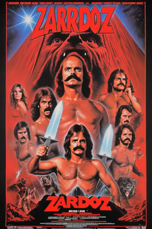 Movie poster page "ZARDOZ" starring Michael J. Fox