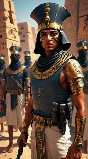 Egyptian Medjay - Elite paramilitary police and soldiers in ancient Egypt, known for their loyalty and effectiveness in guarding and enforcing law.