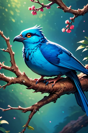 score_9, score_8_up, score_7_up, score_6_up, score_5_up, score_4_up, fantasy blue bird on a branch