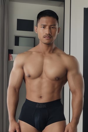 Masterpiece, realistic, cinematic, intricate details, high detail, handsome, a dramatic photo of a syahnk as Manly  muscular male, mature man, model, men's underwear, big brother!, looking at viewer seductively, arms raised, hairy armpits, High contrast, minimalist,  stark, dramatic, film grain, kodak, queer, ,,Male focus,HANDSOME MAN,MACHO MAN,jaeggernawt,handsome men,Muscle,muscular,Details++,photorealistic,MenErotic02,bodybuilder,brutalmass,buakaw banchamek