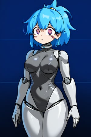 Fembot, leotard outfit and hypnotized eyes, fembot, FemBot,robotskin, cyborg, airisu,graybot,skyblue,Robot skin,Android skin, 