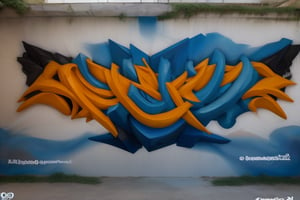 "Un primer plano de la palabra JAHZ en un graffiti 3D hiperrealista. Las letras, en estilo wildstyle, parecen salir de la pared, con una perspectiva que las hace parecer más grandes en la parte inferior. Los colores neón se mezclan y se difuminan, creando un efecto de energía y movimiento. Fondo abstracto con salpicaduras de pintura y goteos."graffiti,3D,3D Graffiti,piece,HIPER REALISTIC,