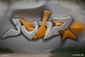 "Un primer plano de la palabra JAHZ en un graffiti 3D hiperrealista. Las letras, en estilo wildstyle, parecen salir de la pared, con una perspectiva que las hace parecer más grandes en la parte inferior. Los colores neón se mezclan y se difuminan, creando un efecto de energía y movimiento. Fondo abstracto con salpicaduras de pintura y goteos."graffiti,3D,3D Graffiti,piece,HIPER REALISTIC,