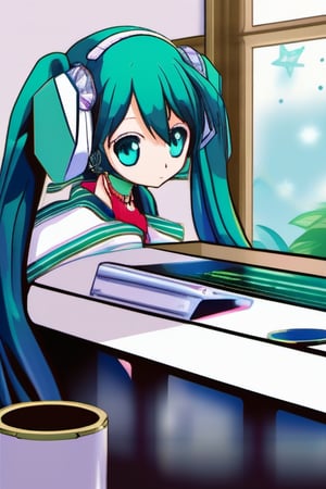 hatsune miku, playing in the xbox
