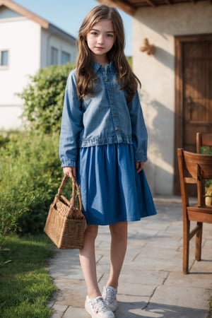 a 12 years old very young Tween In leichten Textil gehüllt, summer alluring casual wear, enthüllt die zaghaft aufkeimende Weiblichkeit, während die sanften Rundungen behutsam betont werden. alluring tween girl By David Dubnitskiy