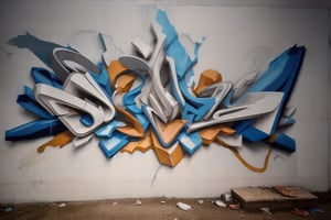 "3D graffiti with the word JAHZ on an abandoned factory, rust, pipes, flickering lights, post-apocalyptic atmosphere", graffiti, 3D, 3D Graffiti, piece,graffiti 3d,Graffiti 3D