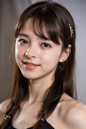 (Best quality, 8k, 32k, Masterpiece, raw photo, UHD:1.2),lifelike rendering, Photo of Pretty asian female, 1girl, solo, 20-years-old, stunning, portrait, BREAK sexy face, sexy eyes, sweety smile, look at viewer, from front below, white teeth, highly details, (detailed real skin texture), detailed hair, detailed fabric rendering, AIDA_LoRA_EvaR