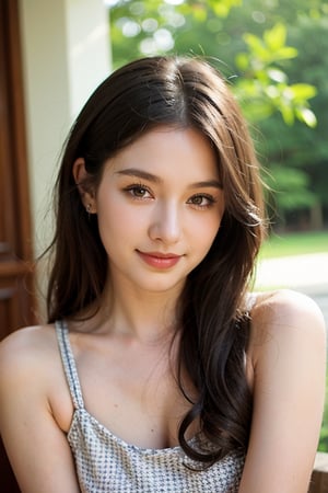 (Best quality, 8k, 32k, Masterpiece, raw photo, UHD:1.2),lifelike rendering, Photo of Pretty asian female, 1girl, solo, 20-years-old, stunning, portrait, BREAK sexy face, sexy eyes, sweety smile, front view, look at viewer, from front below, white teeth, highly details, (detailed real skin texture), detailed hair, detailed fabric rendering, AIDA_LoRA_KtM