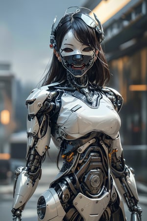 (photo realistic:1.5),(masterpiece:1.5), (best quality:1.5),(official art:1.2), (extremely detailed:1.5), (absurdres:1.5),(Ultra detailed cyborg:1.5),(Ultra detailed mechanism),(mechanical demon mask:1.5
),(mechanical headgear:1.5),beautiful chest armor,beautiful waist  armor,looking at viewer,(great joy:1.2), (smile:1.2),japanese girl face,japanese,innocent girl,glamour,cowboyshot,15yearsold,child,black hair,(twin tails:1.2),((long hair)),((fallout4)),(hawken),Ultra detailed cyber city background,(((hair blowing in the wind))),actionpose,(bloom:1.2),science fiction, 