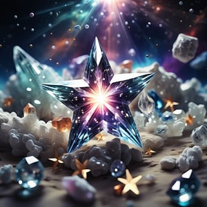 beautiful magic dream, space , light star, crustal