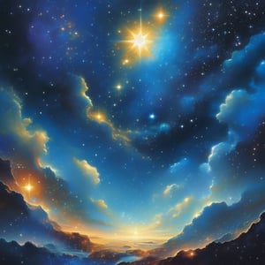 beautiful magic dream, space , light star, crustal