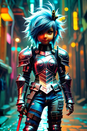 photo A knight queen 16 yo in (cute Milanese armor), epic, plastic [jeans: armor: 10], Mega Realistic, (cyber punk), by todd lockwood, by CIRUELO CABRAL, vibrant colors, dynamic scene, diffused light, gadget, (India)