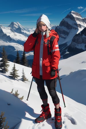 A Swiss mountain girl 