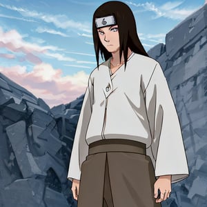 masterpiece,best quality,incredibly absurdres,high detail eyes,1boy,solo,male,long hair,low-tied long hair,white eyes,neji hyuuga