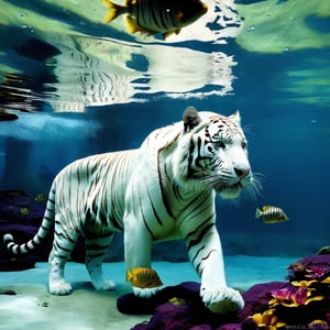 WHITE TIGER UNDERWATER