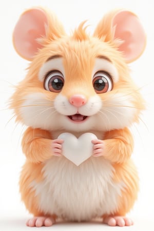 A cute hamster, orange, nine-palace grid design, different expressions and postures forming a heart shape with his hands, 3D clay style and PBR effect, white background, sharp image, 8k-s 750-nii5-style cute --ar 1:1 --v 6.1