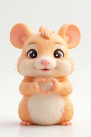 A cute hamster, orange, nine-palace grid design, different expressions and postures forming a heart shape with his hands, 3D clay style and PBR effect, white background, sharp image, 8k-s 750-nii5-style cute --ar 1:1 --v 6.1