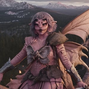 Pink and purple makeup, gorgeous makeup, a girl who is on top of a big pink dragon while there is fire all over the place, the girl wears armor and in her right hand she has a sword, four eyes, Full body, dark pink short curly hair, cured and detailed outfit, her hair is long and wavy, her hair is long, 4k, 18k, hairstyle, perfect face, Melanie, Adele, Long hair, masterpiece high quality 18K, Hyperrealism, Realistic vision, rosy cheeks, realistic woman , a girl, Woman, best quality, woman, high quality, good lighting, A woman, dragon00, Long hair, Pink skin, four eyes, Fancy, model, A woman. Pink and purple makeup, gorgeous makeup, long train skirt, sword00, pink skin, four eyes, Full body, a girl, dark pink short curly hair, cured and detailed outfit, her hair is long and wavy, her hair is long, 4k , 18k, hairstyle, perfect face, Melanie, Adele, Long hair, masterpiece high quality 18K, Hyperrealism, Realistic vision, rosy cheeks, realistic woman, a girl, Woman, best quality, woman, high quality, good lighting, A woman, armor00, Long hair, Pink skin, four eyes, Fancy, model, A woman,Big Quality, Masterpiece, High Quality,Melanie Martinez, Beautiful, 1girl,4 eyes, Nymph, Pink Skin