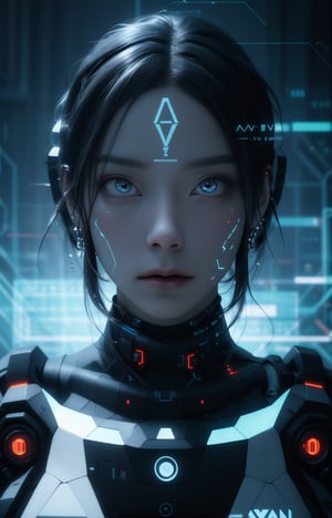 futuristic, mechanical, high tech, black and white grey, metallic, streamlined, complex structure, intricate details, geometric shapes, neon colors, electronic sounds, digital elements, abstract graphics, web, data interaction, virtual reality (skin glow), (highly detailed skin with visible pores), (luxurious decoration: 1.2), (colored eyes: 1.3), pretty. beautiful face. masterpiece, (((((best work of art))))), award winning work, award winning piece, intricate details, attention to detail, futuristic city, full body, futuristic cyber model, cinematic effects, cinematic feeling, surrealism, award winning portrait, realistic design for photo quality, (ultra high resolution, highest quality, reality), complex composition, jiyon,Jiyoung