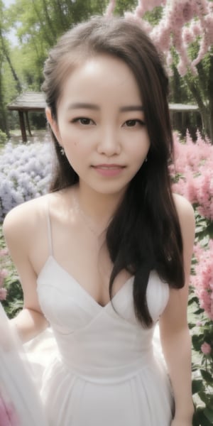 Surrealistic digital painting of a young woman with fair skin, 
White wedding dress, wedding photos,
curly fair hair, delicate facial features, enshrouded in a graceful, light pink fabric, slumbering among a plush hydrangea bed of pink and white blossoms, creating a dreamy, ethereal ambiance, palette consisting largely of pinks, whites, and lilacs, invoking a sense of serenity and tranquility, painterly strokes result in. A soft-focused portrait of a young woman with fair skin and curly brown hair with bangs, her delicate facial features illuminated by the gentle glow of a subtle pink fabric wrap. She slumbers amidst a plush hydrangea bed, where pink and white blossoms gently unfold, creating a dreamy, ethereal ambiance. Brushstrokes whisper whispers of pinks, whites, and lilacs, weaving a tapestry of serenity and tranquility. burlesque,shabby chic, fine art, epic, Boho gypsy, marquise, duchesse, dark fantasy.
White wedding dress, wedding photos,