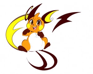 solo, feral, (raichu:1.5), orange fur, brown ears, yellow inner ears, brown eyes, wavy mouth, teeth, sharp teeth, open mouth, looking at you, cream countershading, yellow markings, brown markings, brown tail, dipstick tail, yellow tail, multicolored tail, multicolored fur, balancing, balancing on tail, spread legs, gradient background, blue background, yellow background, white border, white outline, three-quarter view BREAK (by diives, by minus8, by 1-upclock, by cruelpastry, by pixar:1.12), cartoon, 2d /(artwork/), cel shading, vibrant, colored line art, featured on pixiv, uploaded on twitter, uploaded on furbooru, made in 2024, wallpaper BREAK score_5_up, score_4_up, best quality, high quality, extremely high quality, highest quality, masterpiece, absolute masterpiece, 2k, 4k, 8k, 10k, 32k, 128k, hi res, absurd res, superabsurd res, insane res, huge filesize, irreplacable bvas, absurd filesize, highest resolution, popular, extremely popular, trending, hd, uhd, cute, adorable, soooo cute!!!!!, cuteness overload, award winning, overrated, overwhelmingly high quality, immense quality, great quality, overly high quality, completely high quality, immensely high quality, award winning art, buzzworthy, professional work, high detail, extremely detailed