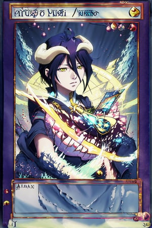 Yugioh card (anime style),masterpiece,best quality,HMG1, Albedo,