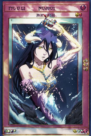 Yugioh card (anime style),masterpiece,best quality,HMG1, Albedo,