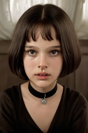 Beautiful face, 8k ,HDR, Masterpiece, hyperrealistik, Natalie Portman as 11 yo little tween girl Matilda from die movie "Leon the profi",Matilda, Natalie Portman as 11 yo little tween girl Matilda with hot body from die movie "Leon the profi",Matilda, Full body view, (background new yorck)