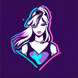 Craft a gaming logo with a fashion theme, merging fashion and AI elements. The logo showcases a stylized, abstract depiction of a woman's face, embodying elegance and technology. The design is vibrant and elegant, utilizing a colorful palette that is both eye-catching and refined. The composition is sleek and impactful, with a focus on modern aesthetics and visual appeal, suitable for a gaming audience with a taste for fashion and innovation.
