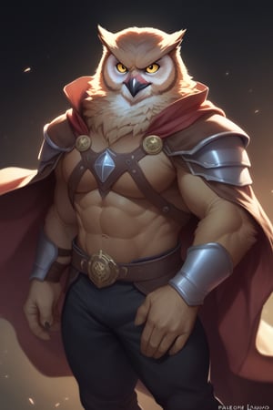 score_9, score_8_up, score_7_up,
Anthro, owl, bird, muscular, gold eyes, , brown feathers, white feathered chest, 
8K, In'ei, chiaroscuro, depth of field, side lighting, cinematic lighting, clear_eyes,
perfect hands, perfect proportions, (leather chest armor)
dynamic pose, detailed anime background, witches cavern, perfect hands, clever, charismatic, alluring and handsome, inviting smile, brash, masterful manipulator, tattered cape, black pants,  
BREAK zPDXL, zPDXLxxx, bnav5 style, 