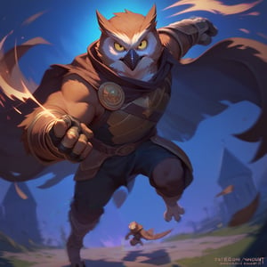 score_9, score_8_up, score_8, score_7_up, 8k, high quality, anthro, POV, 3/4 view, (close up:0.5), Dynamic angle, anthro, 1men, Owl, magic knight, (leather armor, tattered cape, magic gauntlets, talons), yellow eyes, brown feathers, agressive, male, anthro, running, action pose,(rugged appearance, scruffy), fighting demons, fierce, night, at daytime, outside, motion blur, masterpiece, best quality, highly detailed, (perfect eyes:1.1)
    