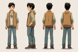 "a character that tells the story of a small town boy who graduated from high school and could not go to university due to financial difficulties, and who became rich by being a free trader"

a character with the description walking animation sprite sheet