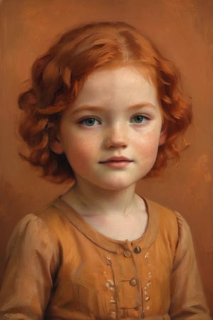 Girl, 2 years old, redhead
Against the plain, terracotta backdrop of an Art Deco design, a charismatic individual poses waist-up, their hair styled with subtle texture and eyes locking onto the camera lens with unbridled confidence. The soft, warm glow illuminates them highlighting delicate features and accentuating their figure.