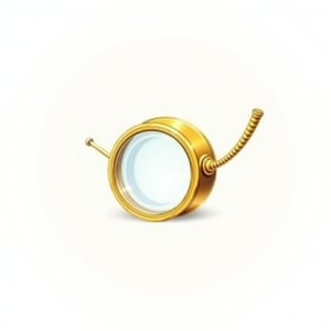 golden monocle, drawing, transparent, simple background