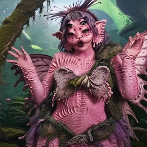 Pink and purple makeup, gorgeous makeup, a girl , she has a green frog with little fairy wings  in her hands, frog, frog on a branch , frog00, pink skin, four eyes, Full body, dark pink short curly hair, cured and detailed outfit, her hair is long and wavy, her hair is long, 4k, 18k, hairstyle, perfect face, Melanie, Adele, Long hair, masterpiece high quality 18K, Hyperrealism, Realistic vision, rosy cheeks, realistic woman, a girl, Woman, best quality, woman, high quality, good lighting, A woman, space00, Long hair, Pink skin, four eyes , Fancy, model, A woman. Pink and purple makeup, gorgeous makeup, long train skirt, frog00, pink skin, four eyes, Full body, a girl, dark pink short curly hair, cured and detailed outfit, her hair is long and wavy, her hair is long, 4k , 18k, hairstyle, perfect face, Melanie, Adele, Long hair, masterpiece high quality 18K, Hyperrealism, Realistic vision, rosy cheeks, realistic woman, a girl, Woman, best quality, woman, high quality, good lighting, A woman, frog00, Long hair, Pink skin, four eyes, Fancy, model, A woman