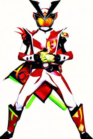 White base, Leo motif, Kamen Rider, cool pose