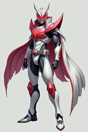 White base, Leo motif, Kamen Rider, cool pose