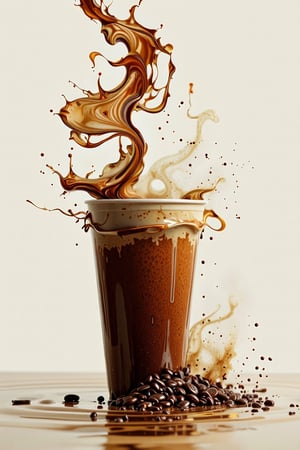 score_9_up, score_8_up, score_7_up, fantasy, realistic, Concept art, liquid coffee, human shape, deformed body, hyper realistic, coffee cup, no human, liquid body, 100% coffee,