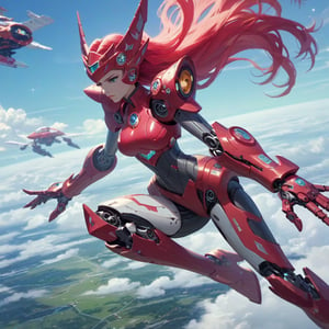 science fiction cosmic space dynamic angle giant machine (realistic crimson machine  dragon:1.3) (metalic:1.4) flying space dynamic angle score_9,score_8_up,score_7_up,score_6_up masterpiece high quality source_anime,BREAK,anime screencap,score_anime