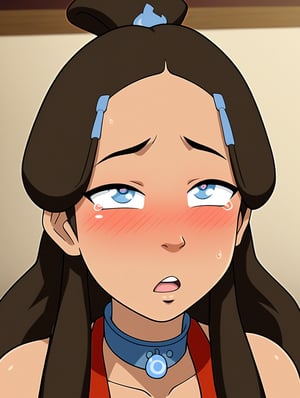 Katara, KataraFire, hypnotized, blushing, girl with expression of pleasure,sexy body, ecchi, pleasured_face, visibly_pleasured, slave